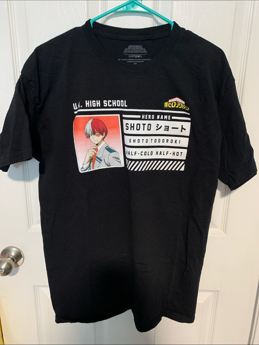 My Hero Academia Shoto Todoroki Black Graphic Tee